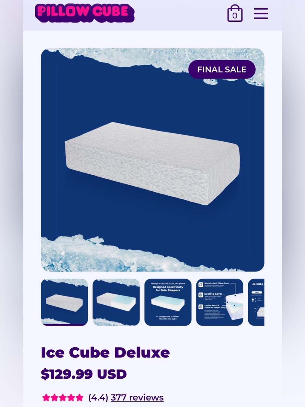 Pillow Cube - Ice Cube Deluxe